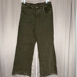 Khaki Wide Leg Women's Jeans